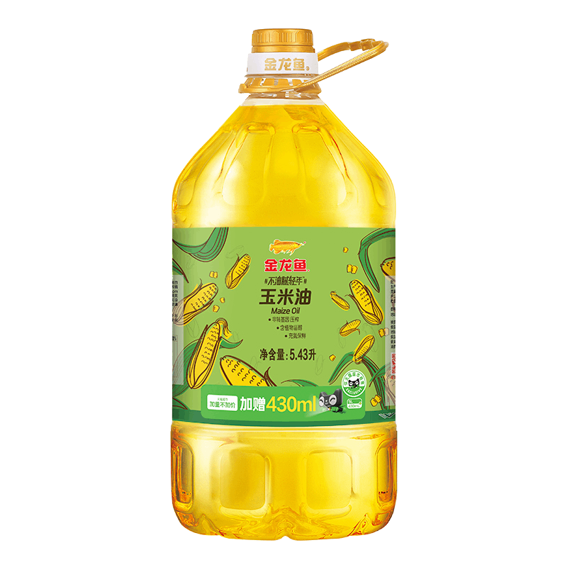 金龙鱼不油腻轻年非转基因玉米油5.43L 52.36元 - 清风线报