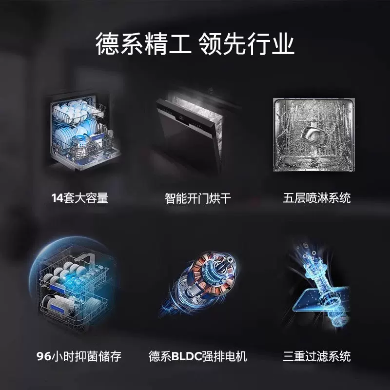 西门子S23系列家用嵌入式智能洗碗机加大款14套 3473.95元 - 86线报