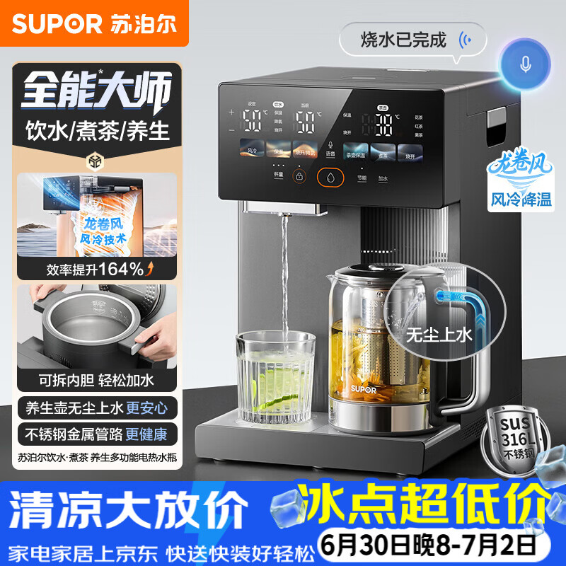 苏泊尔风冷降温电热水瓶养生壶5L 613.85元 - 86线报