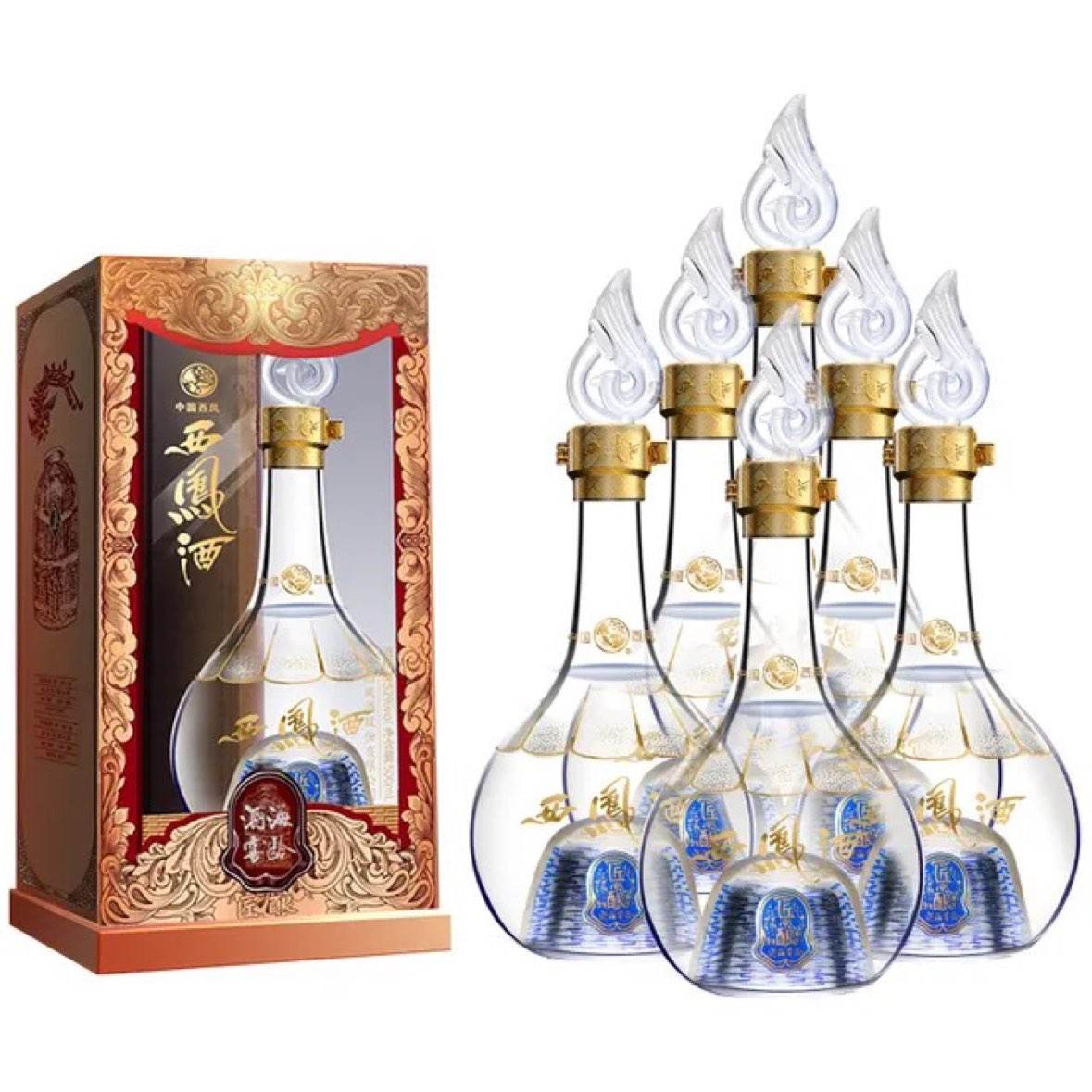 西凤酒52度海窖龄匠酿白酒凤香型500mL×6瓶 410.1元 - 线报酷