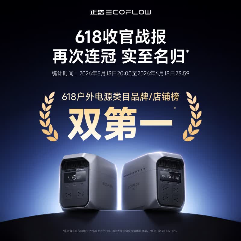 ECOFLOW德3Max2400W大功率2度电户外移动电源 4178.01元 - 86线报