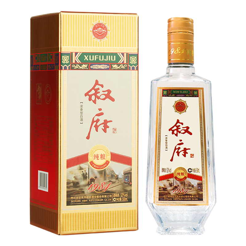 叙府1984纯粮浓香型白酒52度500ml 37元 - 86线报