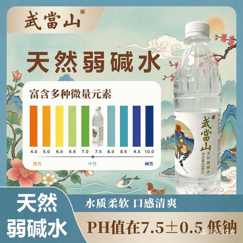 武当山天然弱碱水513ml*24瓶+550ml*24瓶箱装 27.8元 - 线报酷