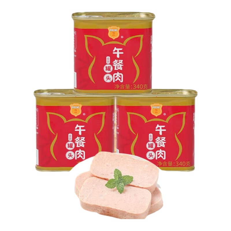 梅林中粮梅林金装午餐肉罐头340g×3罐 23元 - 86线报