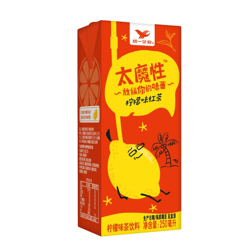 统一太魔性柠檬红茶250ml*24盒 11.95元 - 86线报