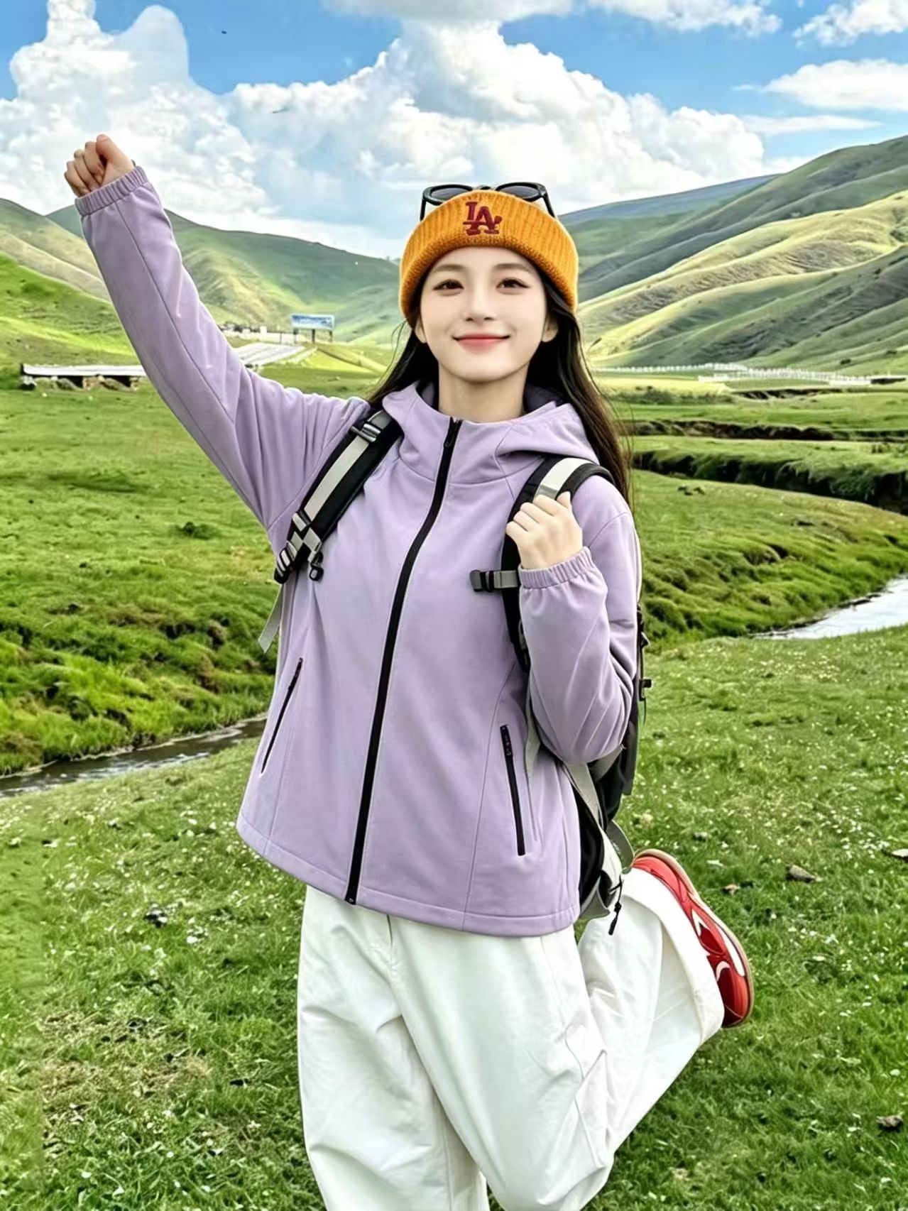 鸿星尔克女款风衣外套 75元 - 折送网