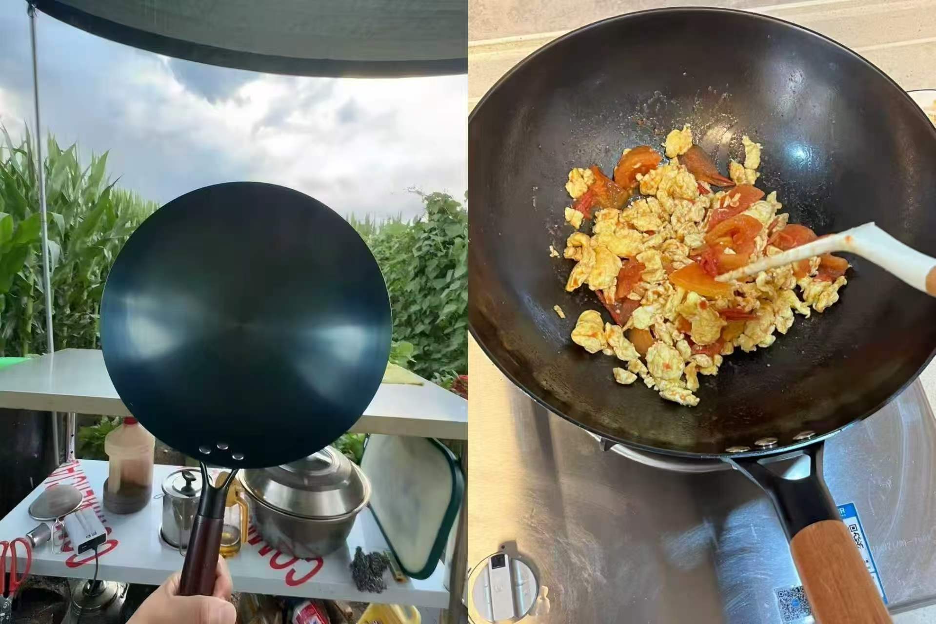 章丘同款手工老式铁锅纯铁炒锅家用炒菜锅不粘锅无涂层电磁炉凹面 15元 - 86线报