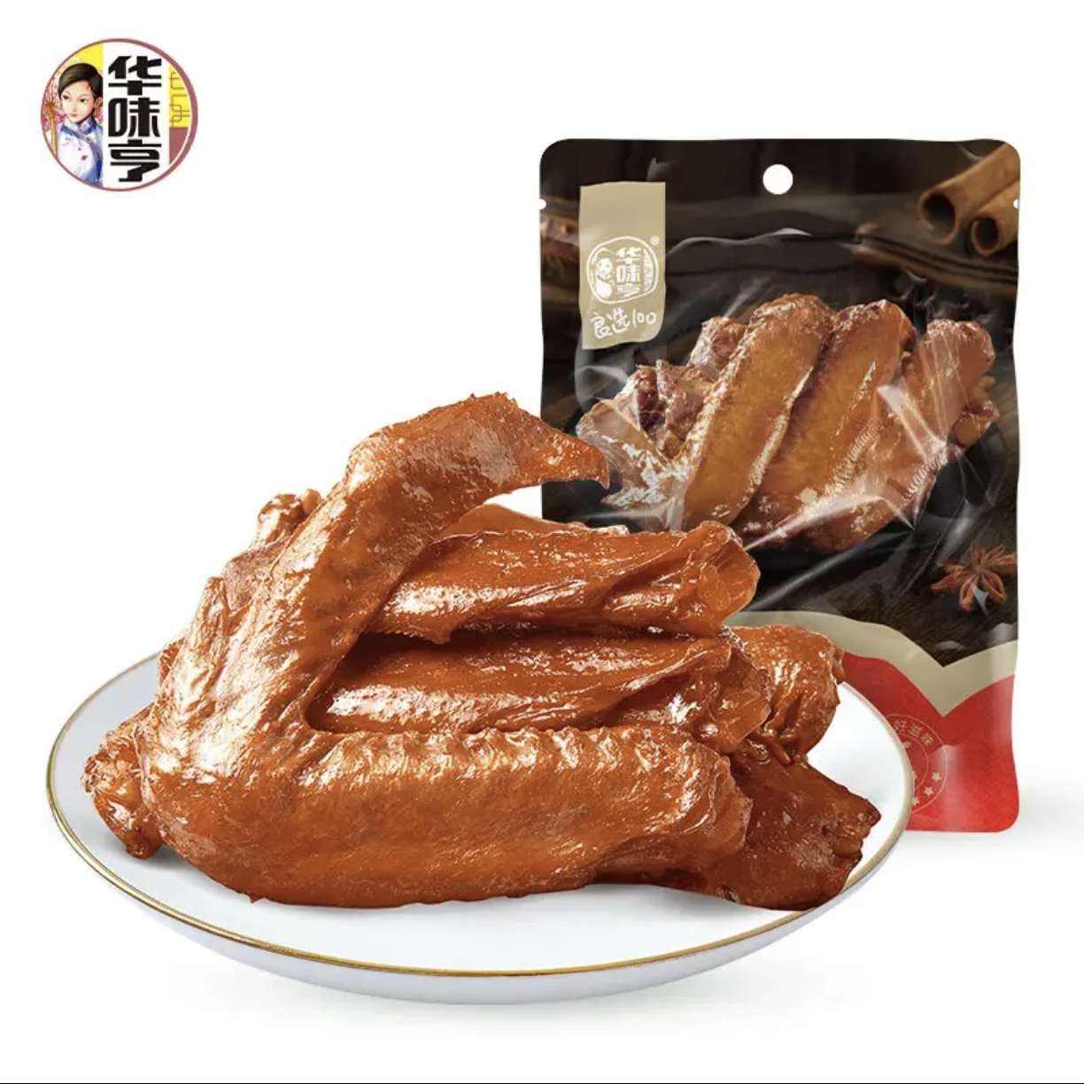 华味亨 慢卤鸭翅 90g 多款肉类零食 *10件 5.99元/件 共59.9元 - 86线报