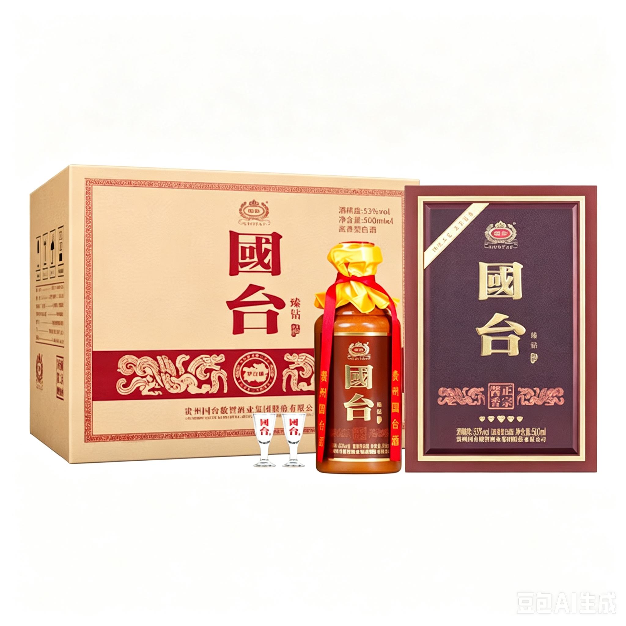 国台臻钻酱香型白酒礼盒装53度500mL4瓶 619元 - 86线报