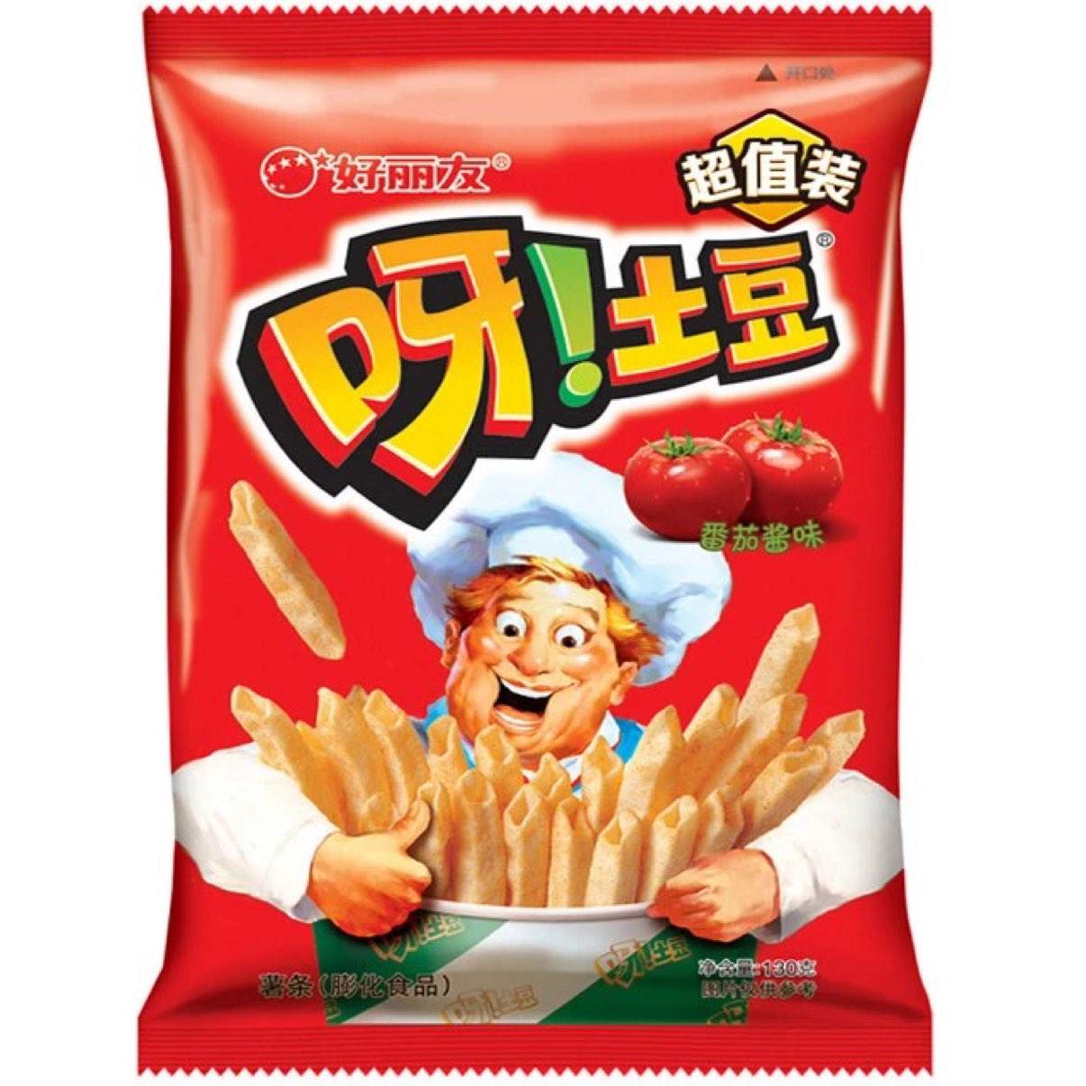 好丽友呀！土豆薯条番茄酱味130g超值版6件 33.4元 - 86线报