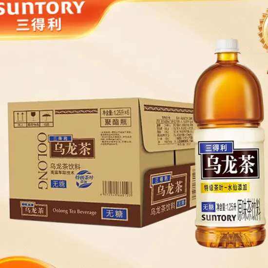三得利乌龙茶饮料1.25L×6瓶无糖 36元 - 86线报