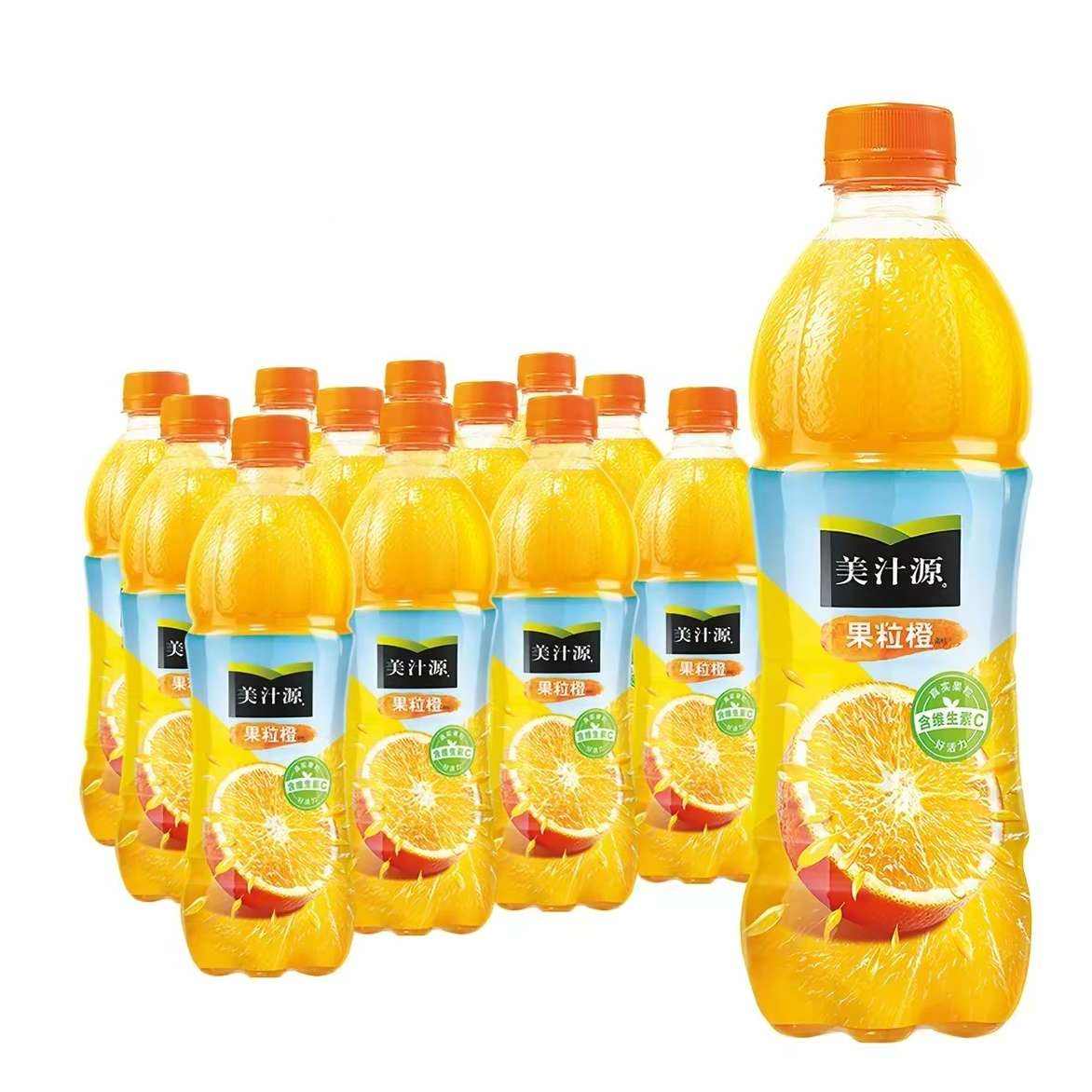美汁源 果粒橙果汁饮料 450ml×12瓶 25.76元/件 共51.52元 - 86线报