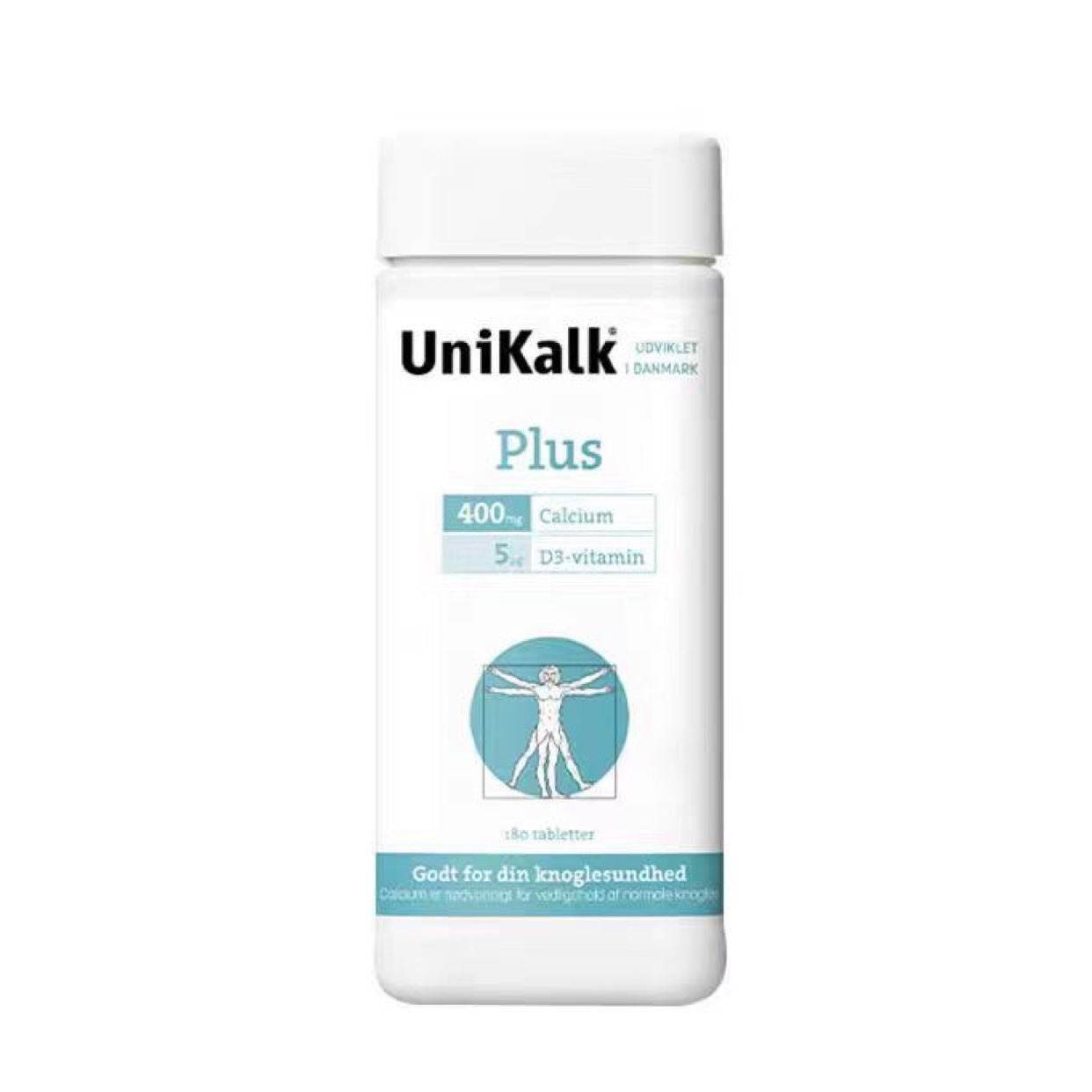 丹麦Unikalk维D钙片180粒/瓶 18.6元 - 86线报