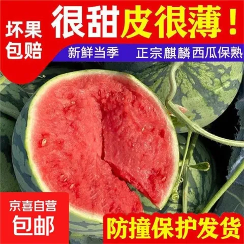 美都麒麟西瓜净重4-6斤 12.9元，美都麒麟西瓜净重7-9斤 18.8元