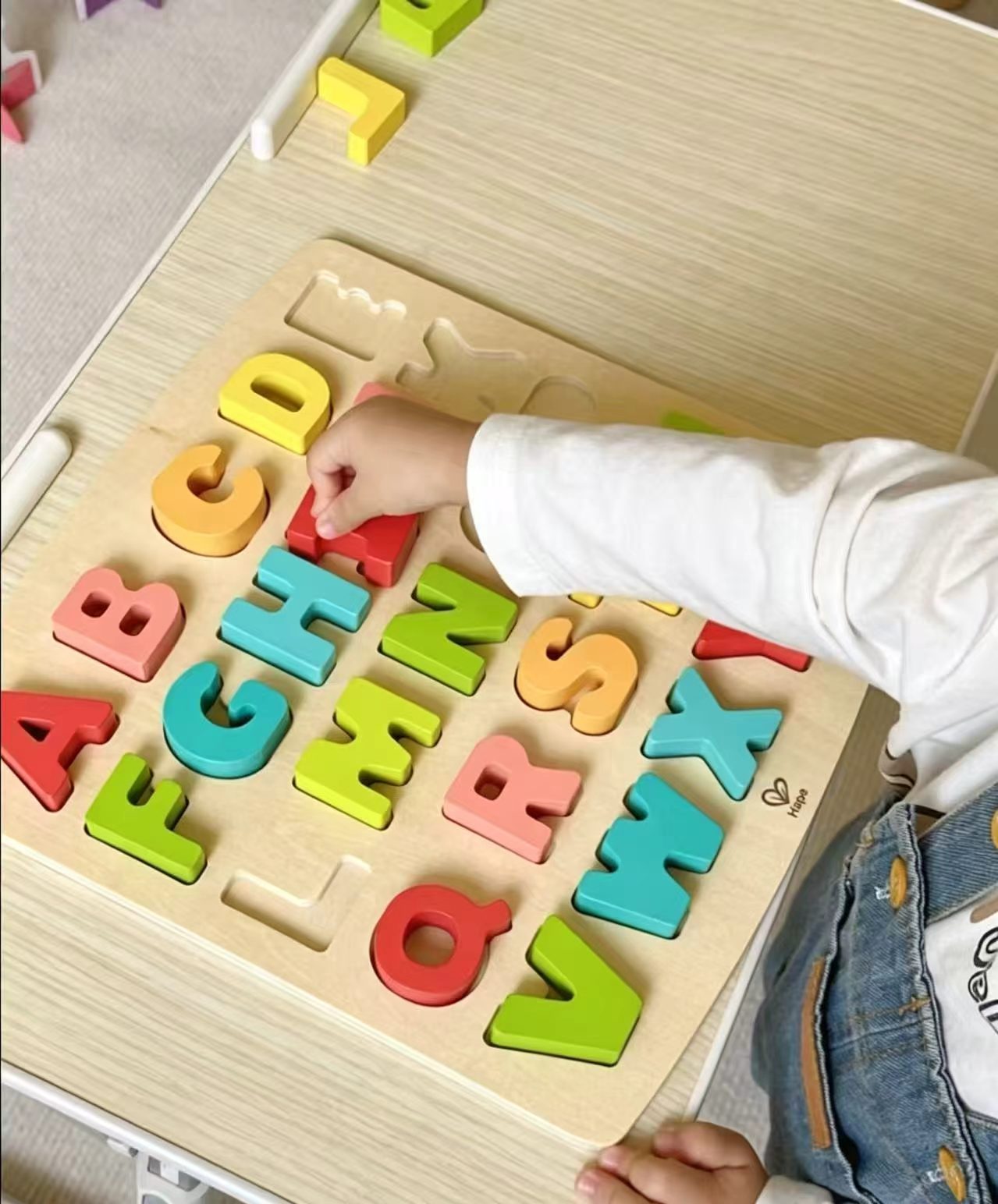 Hape哈佩拼图玩具字母立体款 59.9元 - 86线报