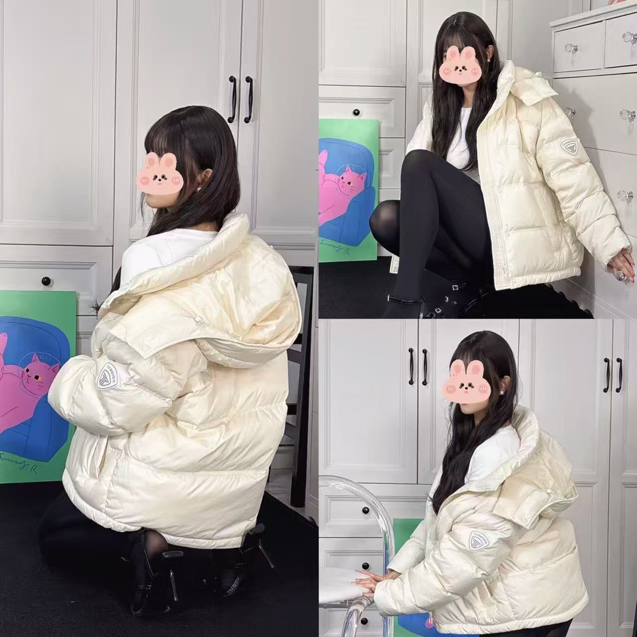 坦博尔女90绒可脱卸帽短款羽绒服 357元 - 折送网