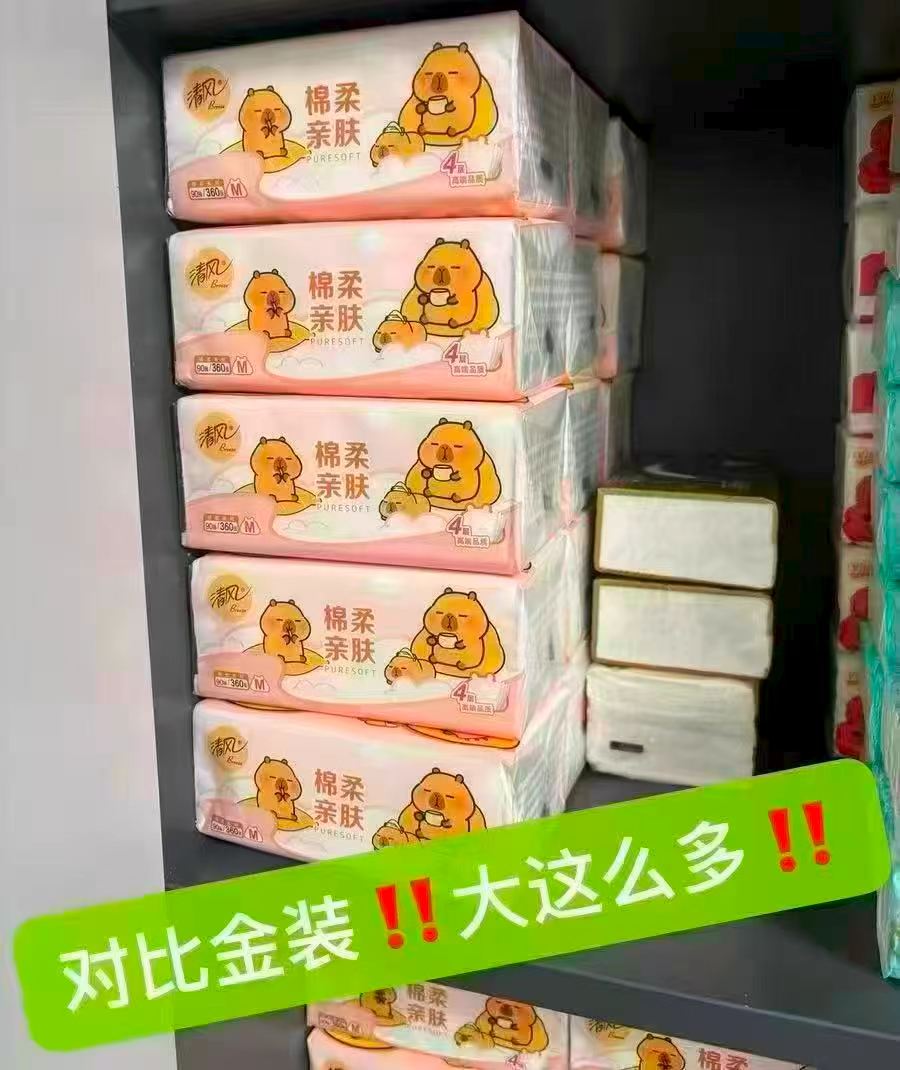 清风卡皮巴拉加大包抽纸20包 24.7元 - 86线报