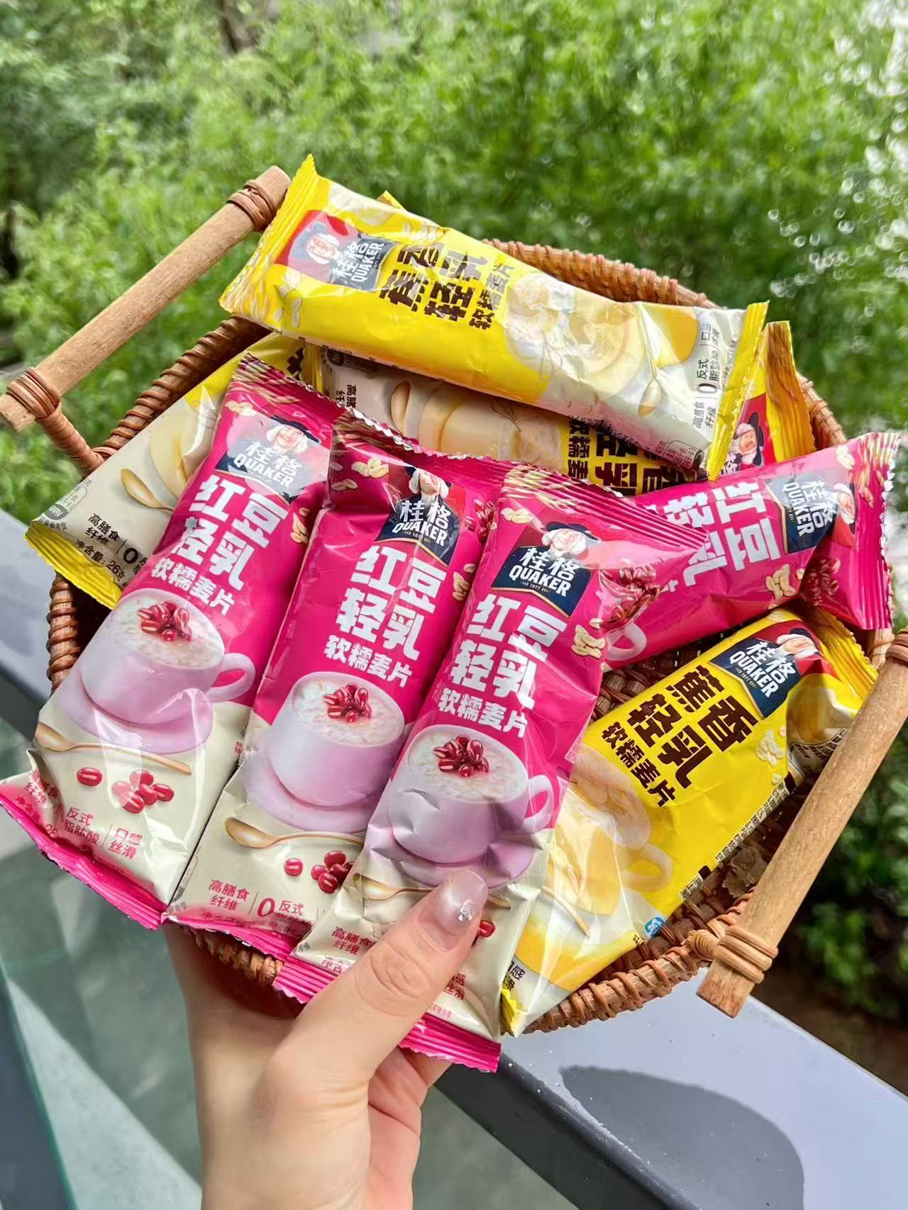 桂格轻乳系列红豆蕉香即食燕麦片26g×40袋 21元 - 线报酷