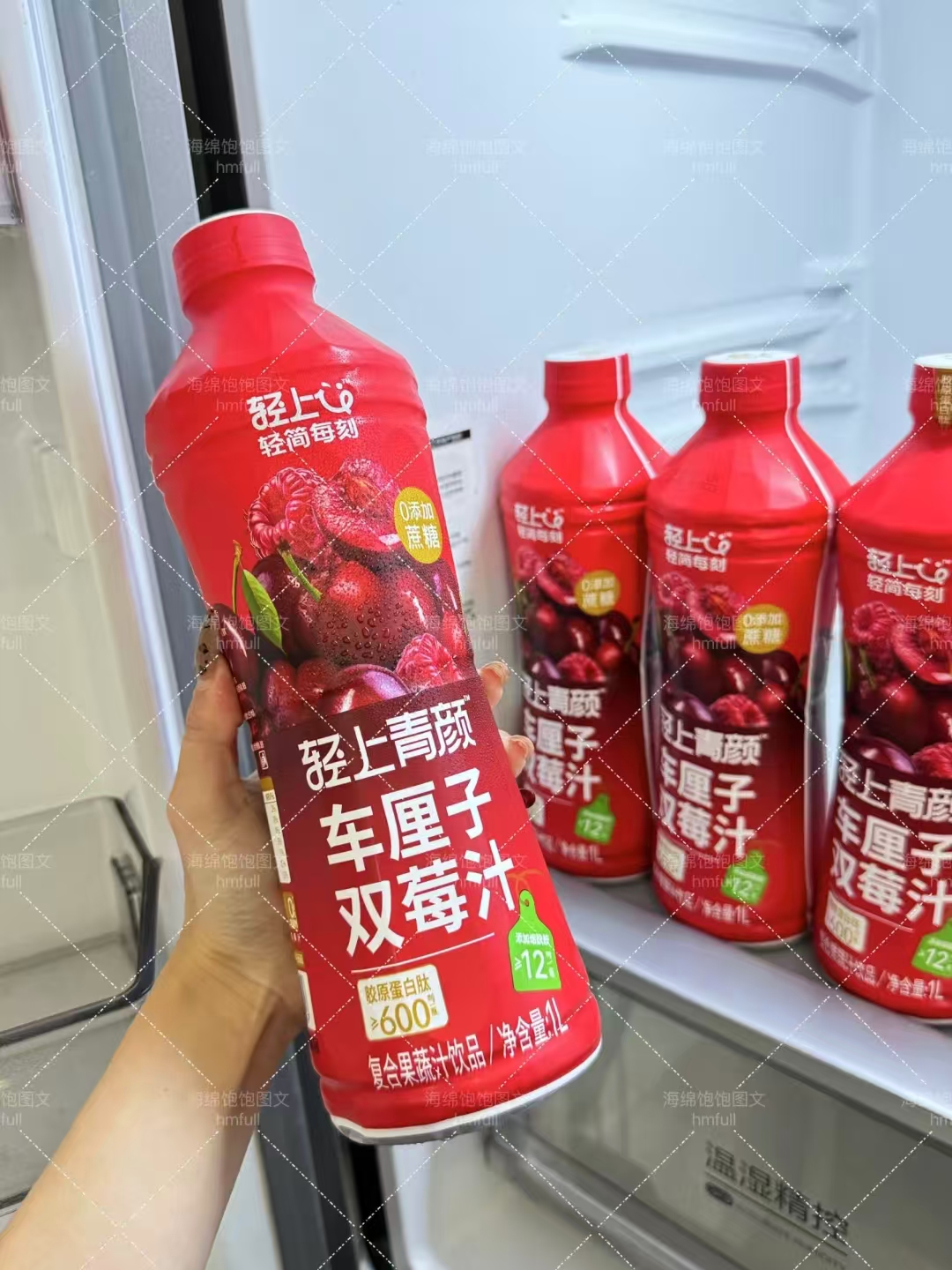 筷轻上樱桃车厘子双莓汁1L*2瓶 15元 - 美泡泡