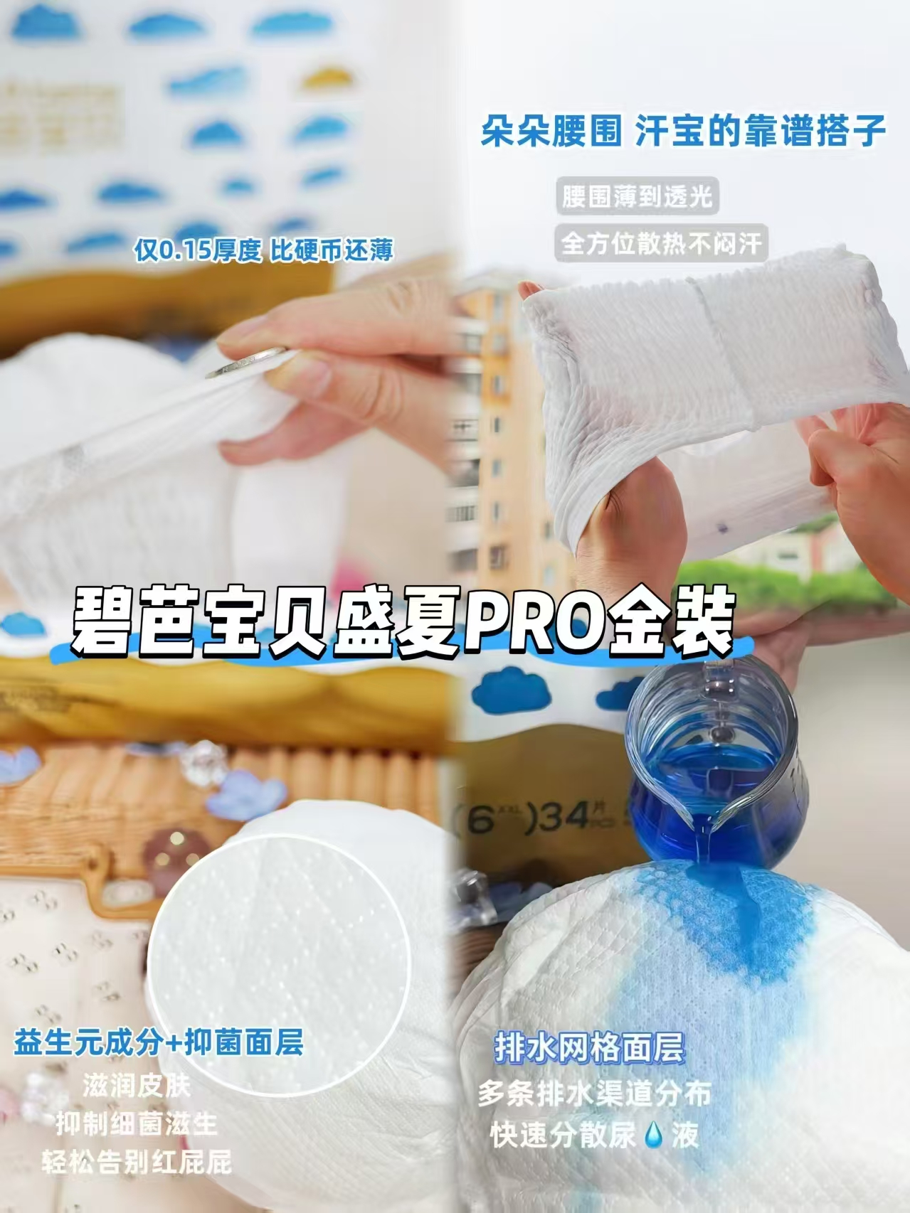 碧芭宝贝盛夏PRO金装mini纸尿裤拉拉裤拍4件 80.7元 - 线报酷