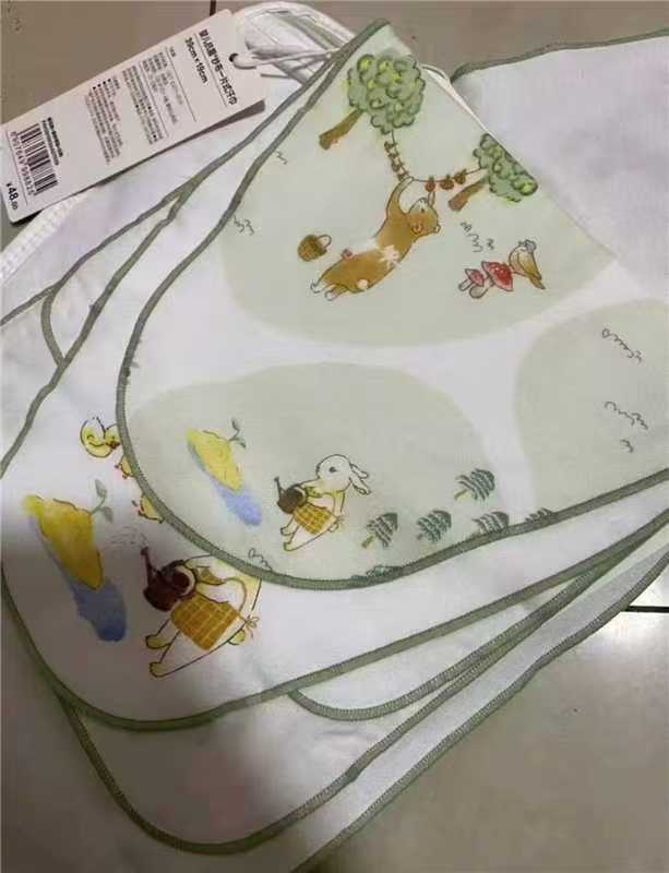 全棉时代婴儿隔汗巾纱布吸汗儿童开学幼儿园宝宝纯棉垫背船锚轮船帆船3条 拍1发3条 - 86线报