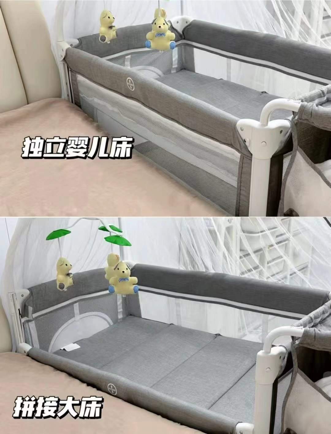 Coolbaby折叠婴儿床裸床+折叠床垫+置物篮 279元 - 86线报