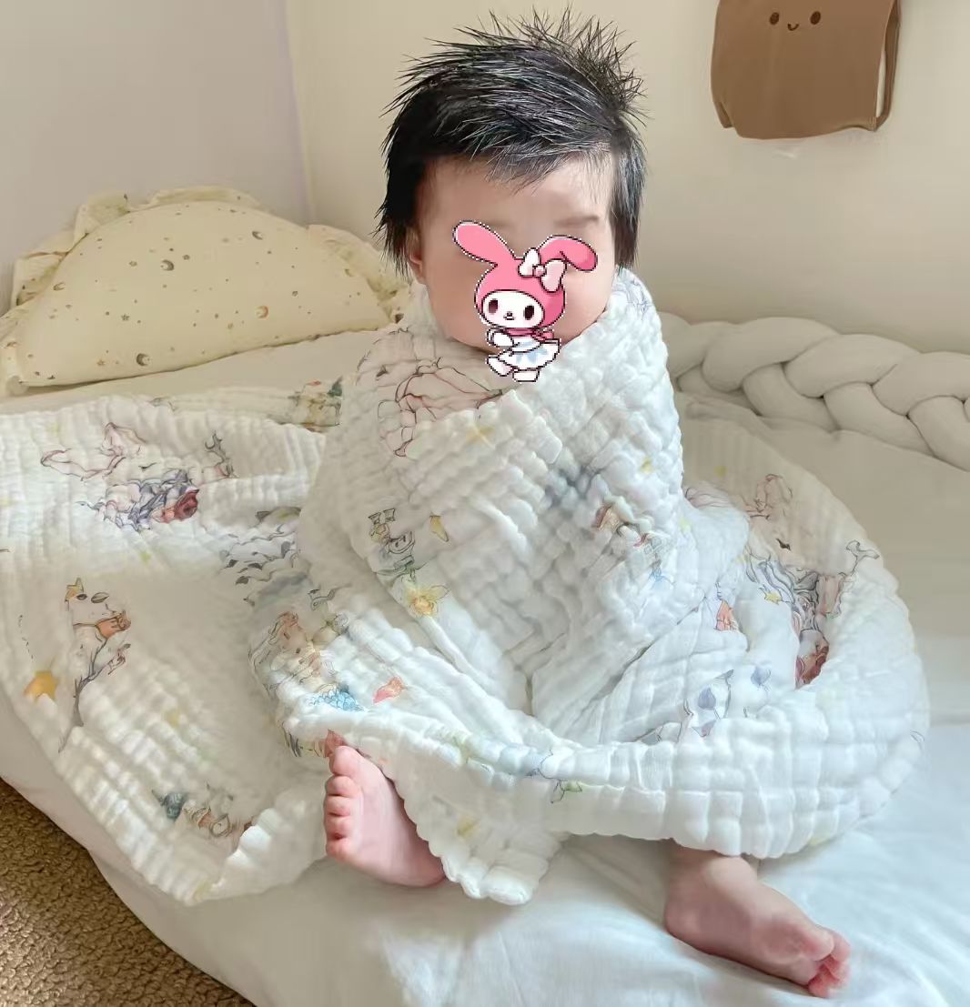 婧麒6层纱布浴巾110*110大尺寸 拍2件 46.8元 - 86线报