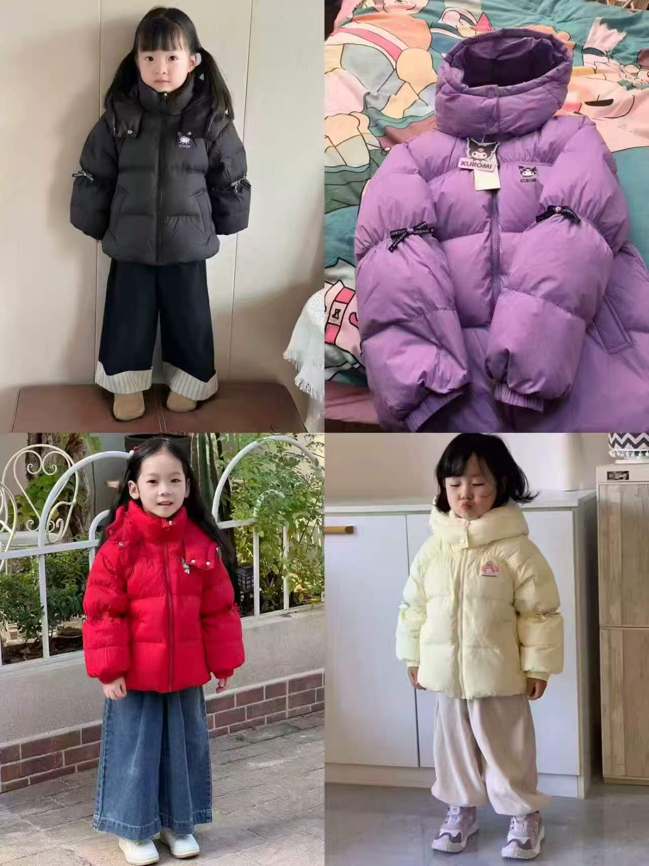 波司登童装旗舰店酷洛米联名波司登儿童羽绒服女童小泡芙外套110-165 223元 - 86线报