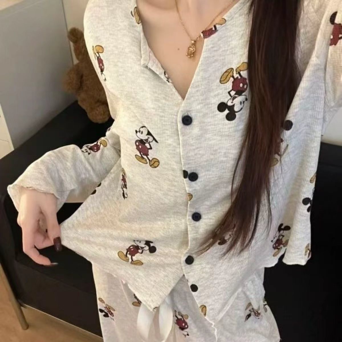 卡芮芊长袖家居服上衣+裤子 24.9元 - 折送网