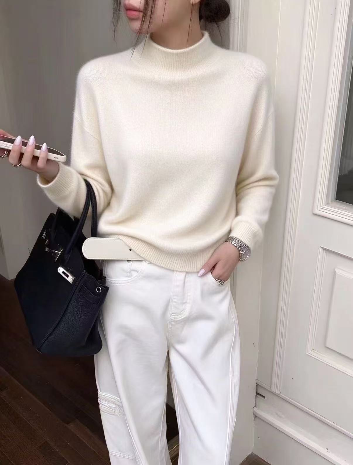 牧都兰秋冬新款加厚针织衫毛衣女半高领打底衫毛衣纯色百搭拍2件 39.9元 - 86线报