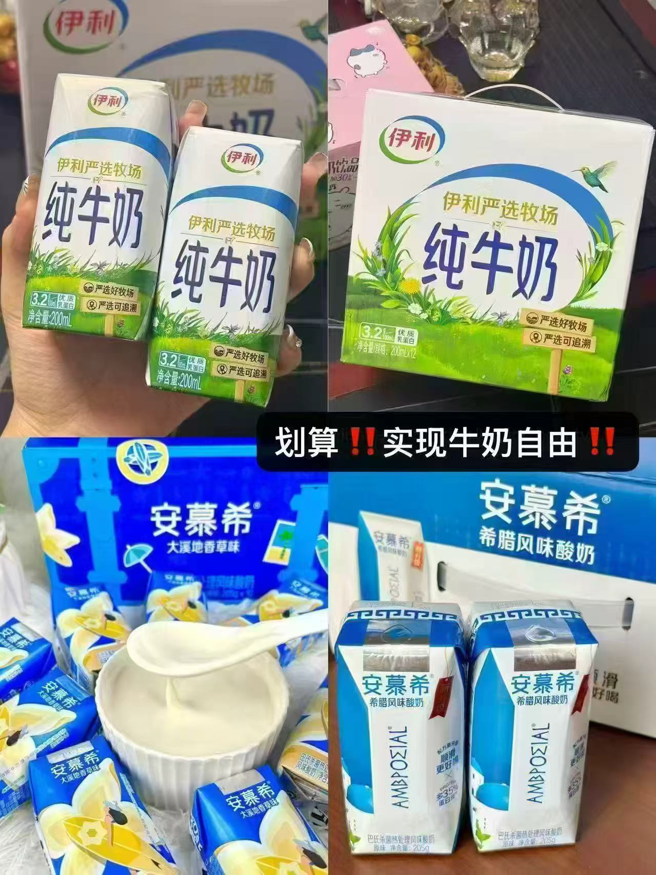🎀️筷‼️伊利纯奶/酸奶任选🚗 💰19.9🉐纯奶200ml*12盒‼️ - 86线报