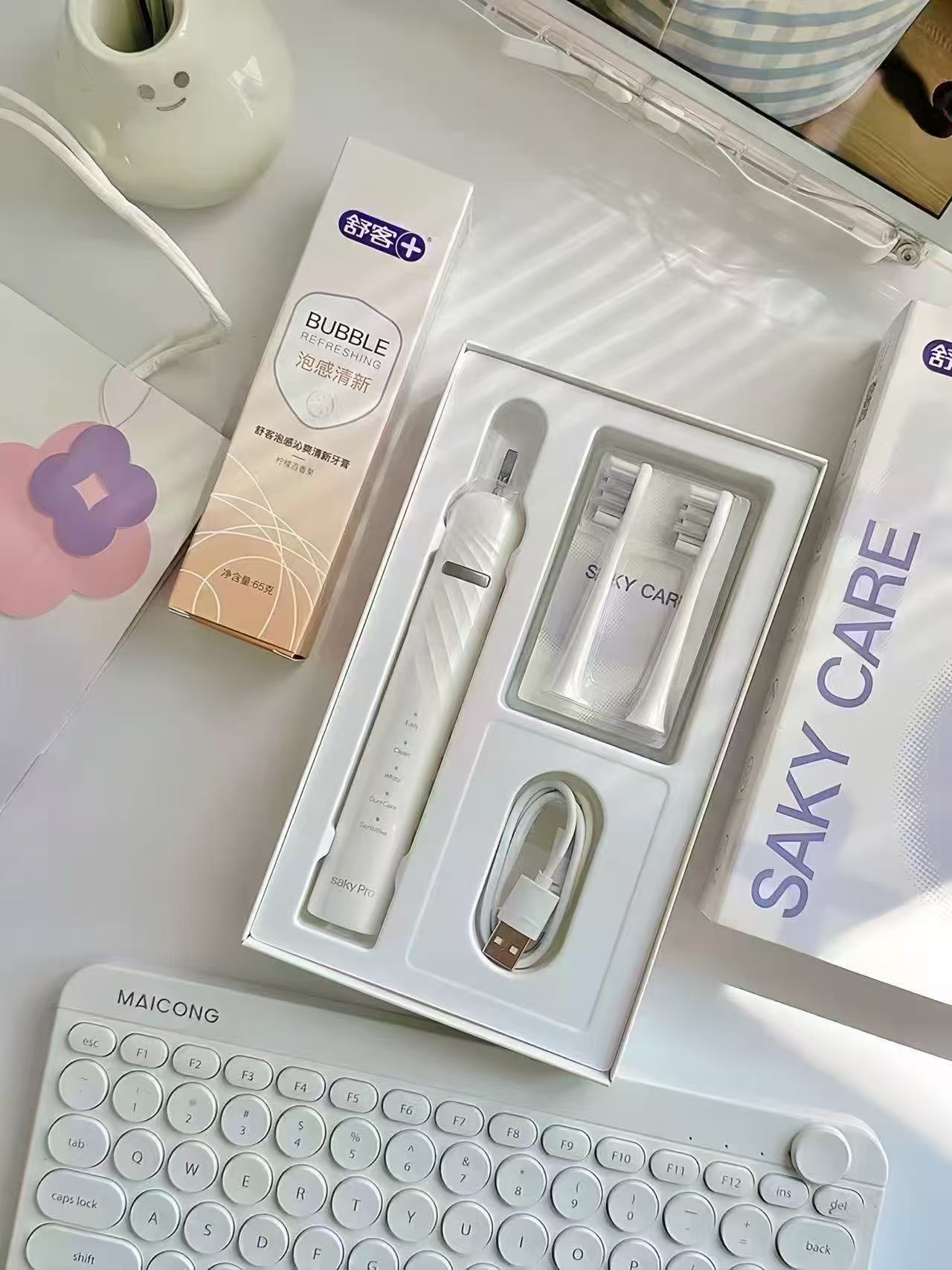 舒客T3电动牙刷含2个刷头+牙膏20g*2+礼袋 68.4元 - 86线报 舒客T3电动牙刷含2个刷头+牙膏20g*2+礼袋 68.4元 - 86线报