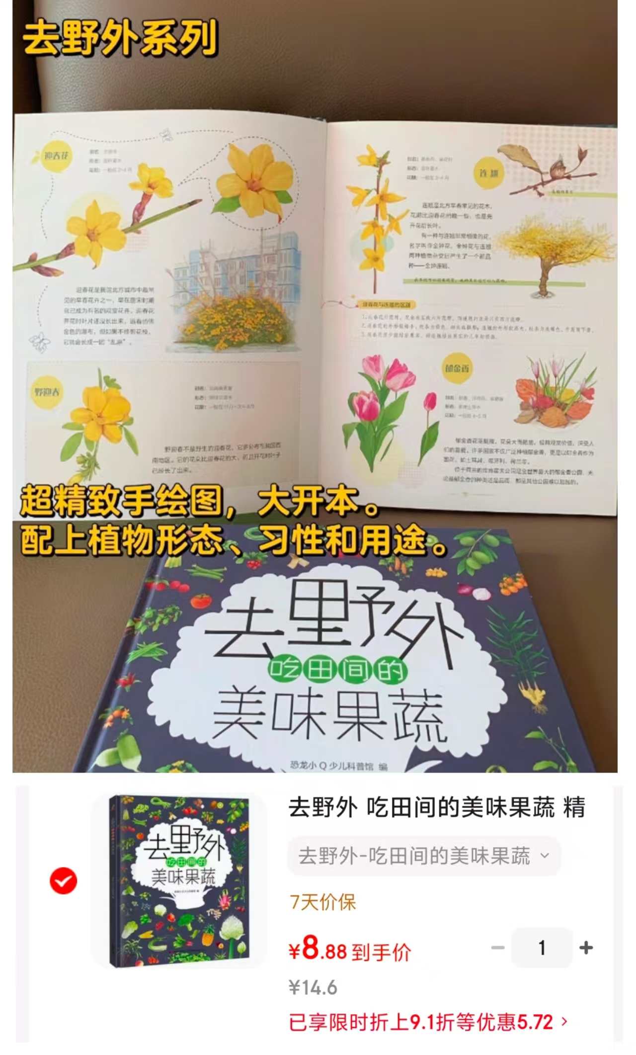 去野外 吃田间的美味果蔬精装大开本 8.8元 - 线报酷