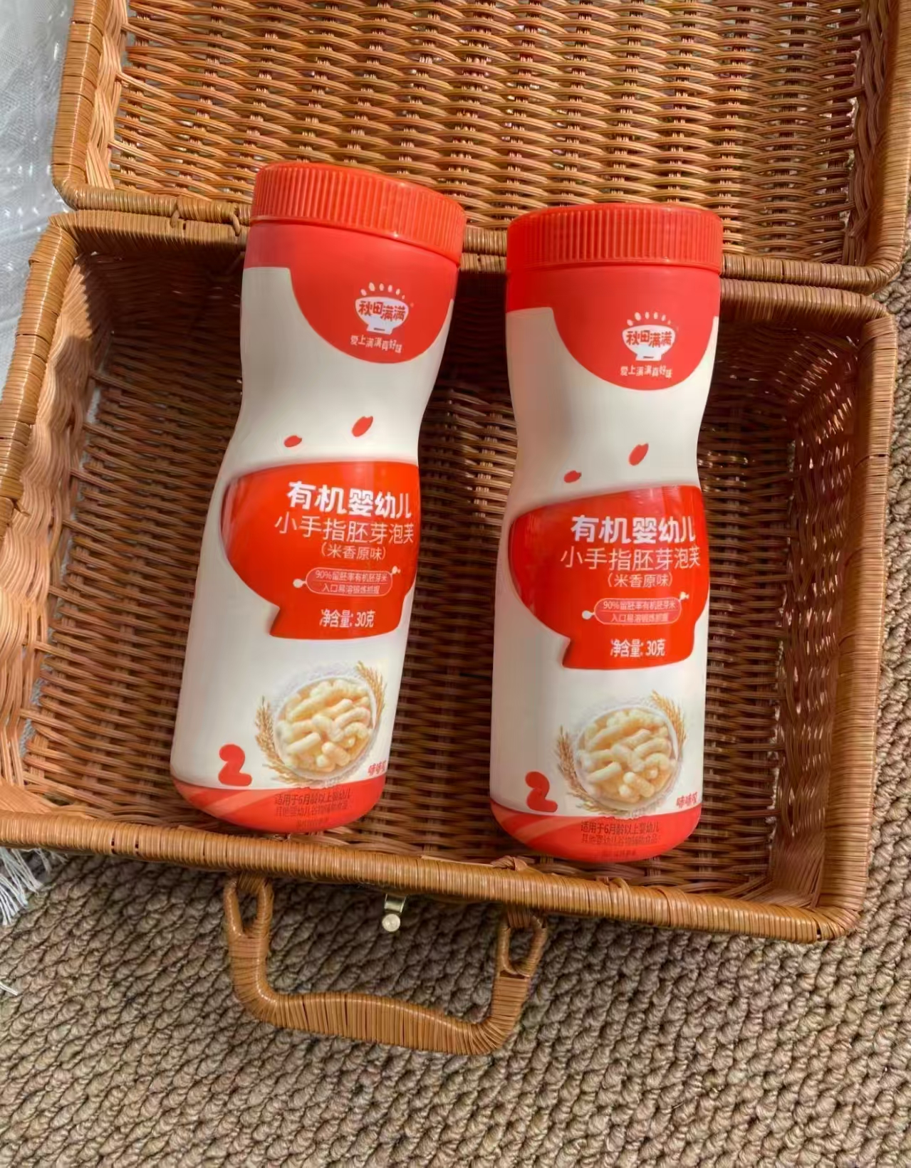 秋田满满有机泡芙条拍6罐装 29元 - 86线报