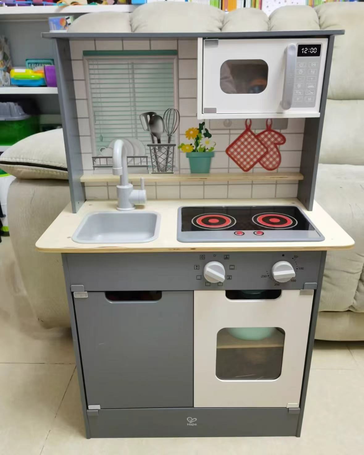 🎀Hape过家家厨房玩具套装 💰214🉐超能声光模拟厨房 快‼️hape做饭玩具 - 86线报