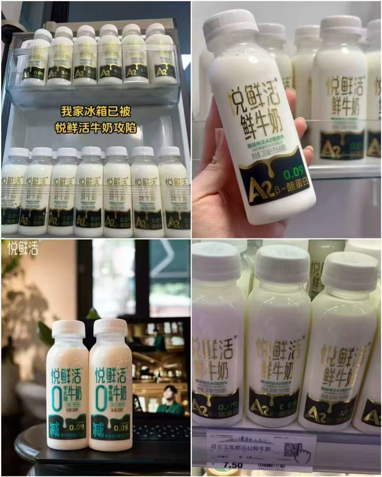 悦鲜活鲜牛奶组合A2型450ml*3瓶+260ml*7瓶 52.5元 - 86线报