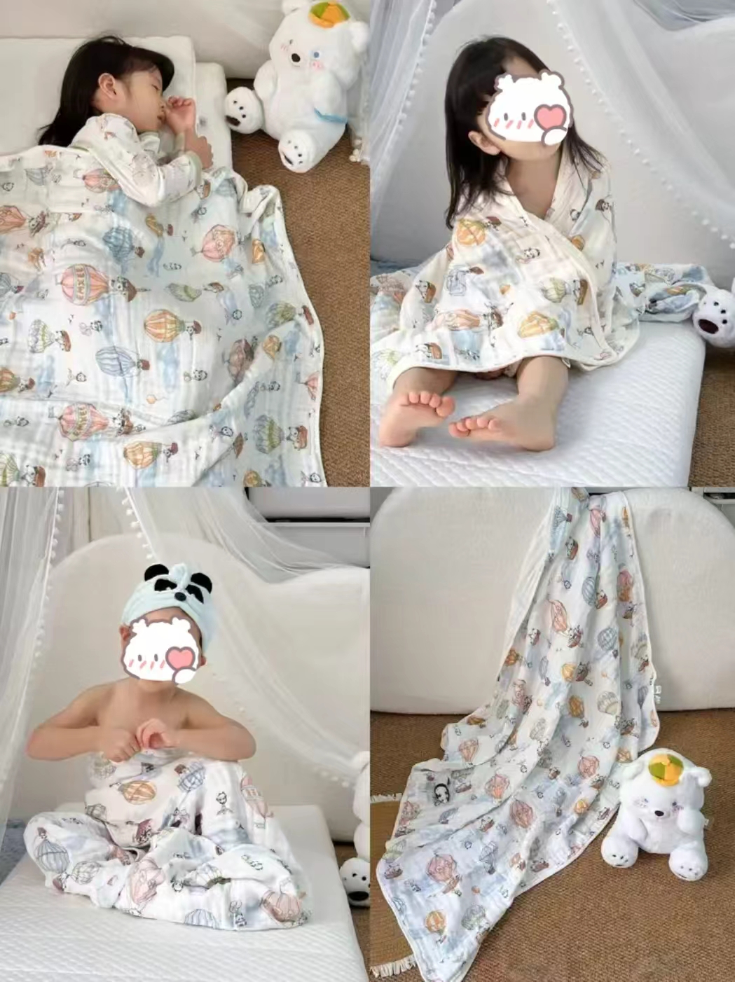🎀速搶🔥嫚熙婴儿纱布浴巾 💰32.3🉐95×95cm‼含贈 拍2含贈共3条 - 86线报