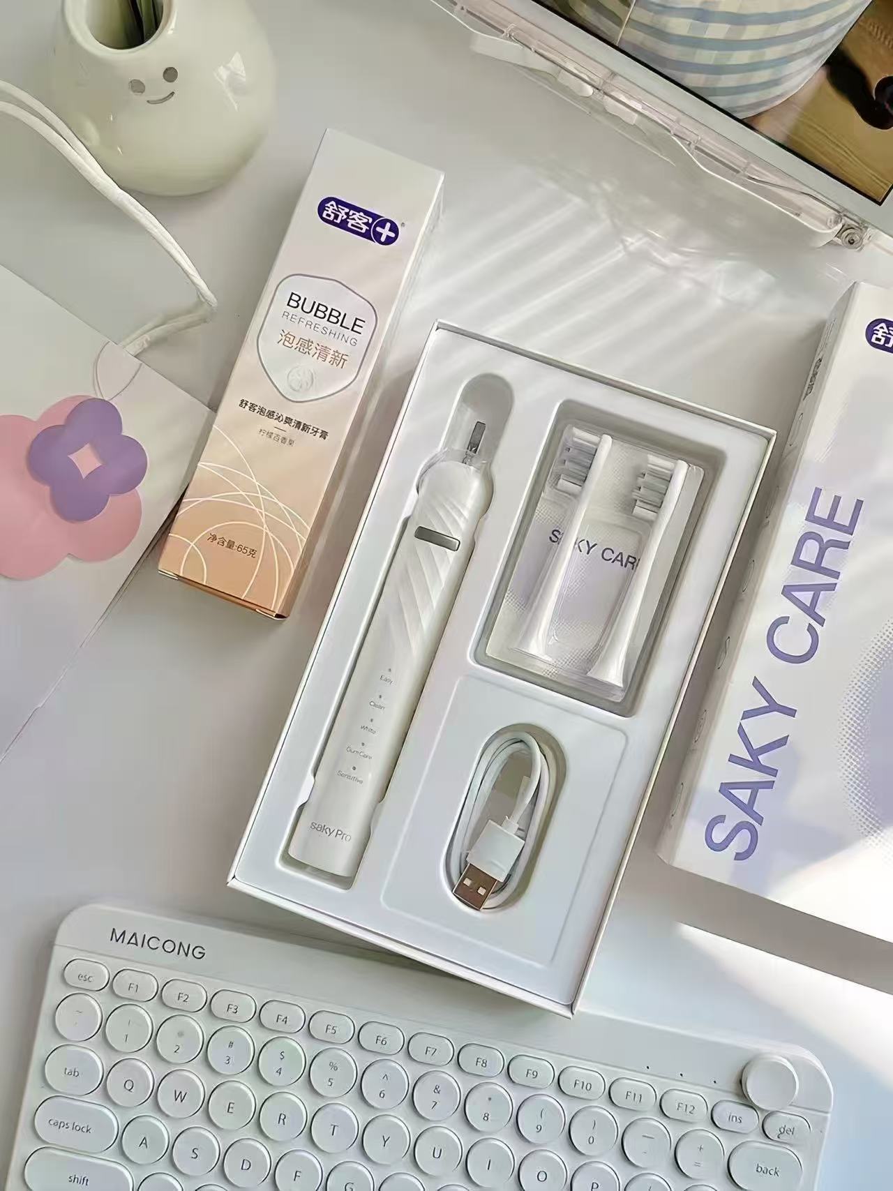 舒客T3电动牙刷2个刷头+牙膏20g*2+礼袋 69元 - 86线报 舒客T3电动牙刷2个刷头+牙膏20g*2+礼袋 69元 - 86线报