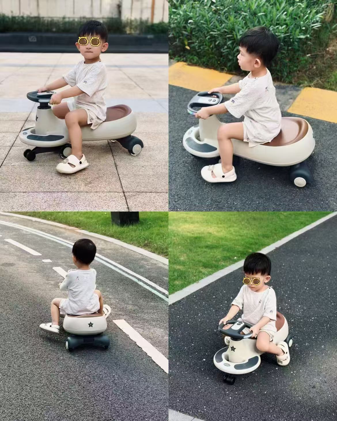 贝易典藏扭扭车1-3岁防侧翻儿童大人可坐玩具宝宝溜溜车单车款云母灰 283元 - 线报酷