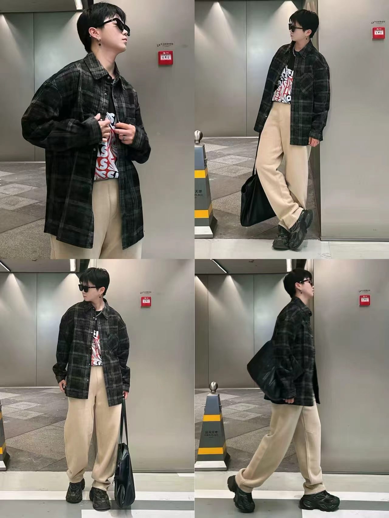 🎀️森马‼️复古男士长袖衬衫 纯色/格纹四个颜色 任选 - 86线报