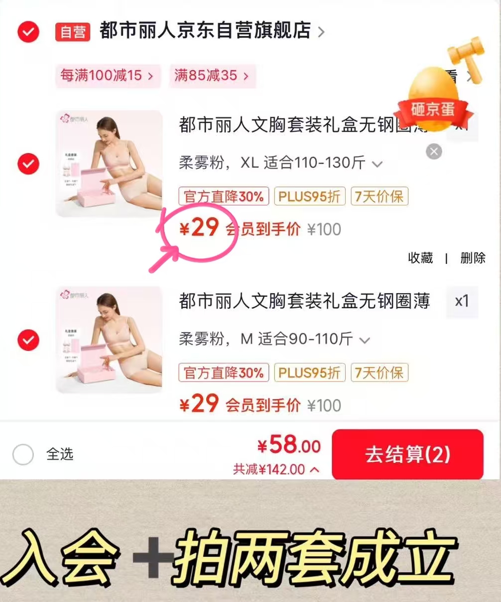 都市丽人内衣套装拍两套 58元 - 86线报