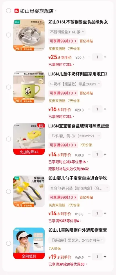 LUSN/如山 316L不锈钢分格餐盘