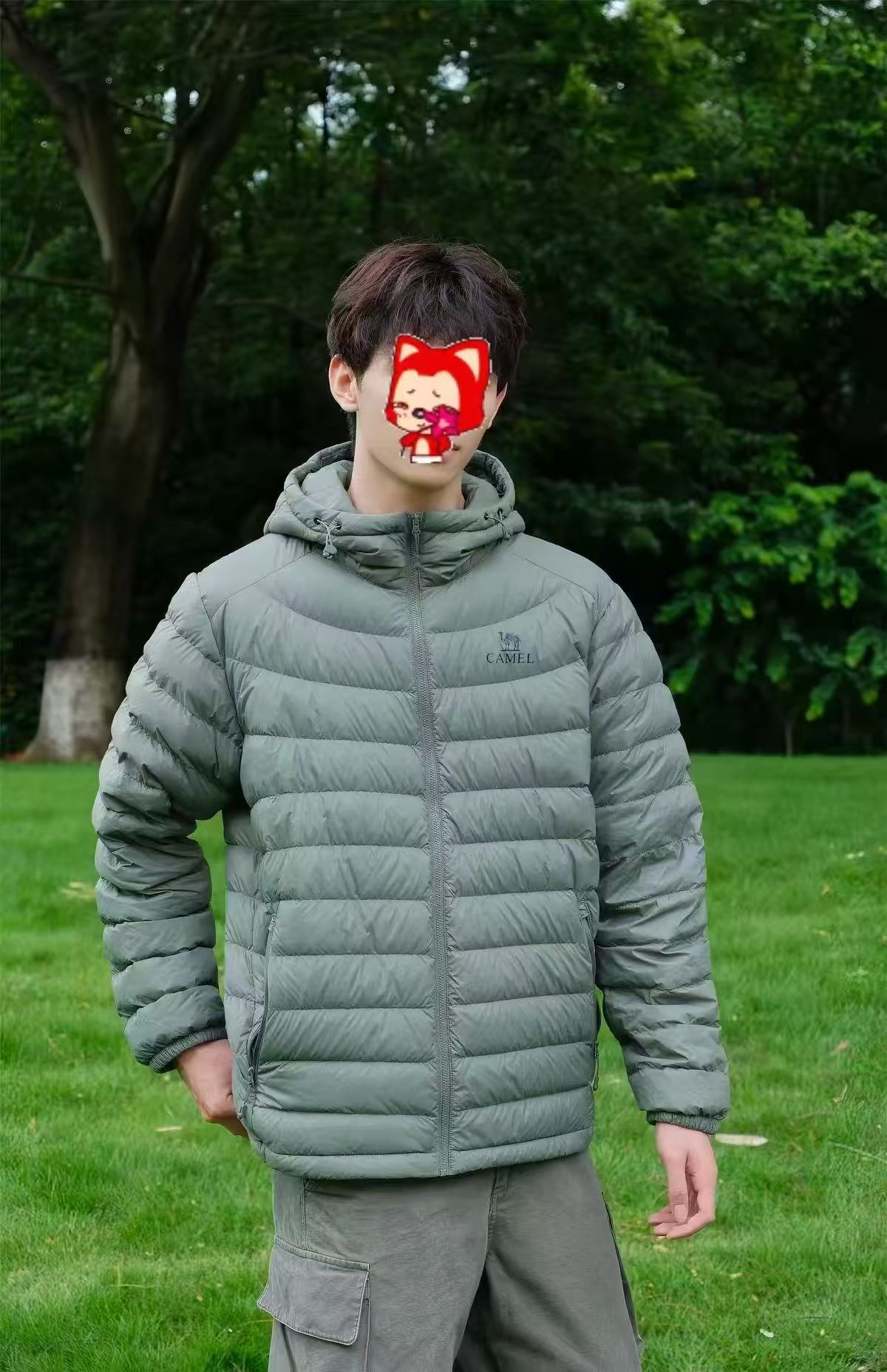 骆驼火焰羽绒服男26新款情侣韩版轻薄显瘦连帽排骨羽绒内胆外套女 225.8元 - 86线报