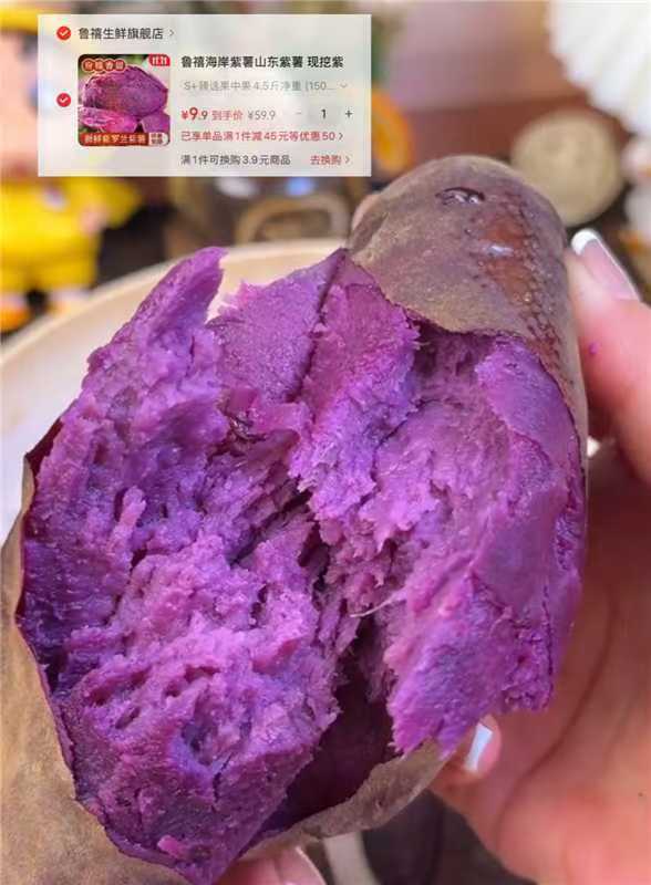 鲁禧海岸紫薯山东紫薯现挖紫罗兰早餐粗粮新鲜蔬菜地瓜应季根茎类S+臻选果 9.9元 - 清风线报