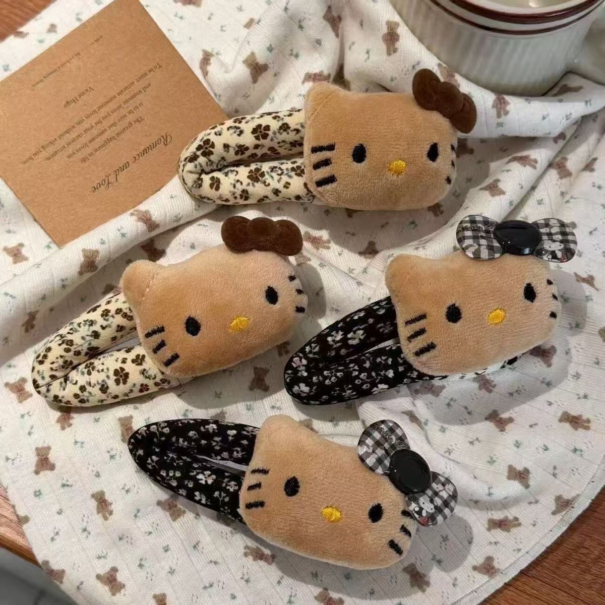 NONE奶咖碎花猫猫大肠发圈4个装 9.99元 - 线报酷