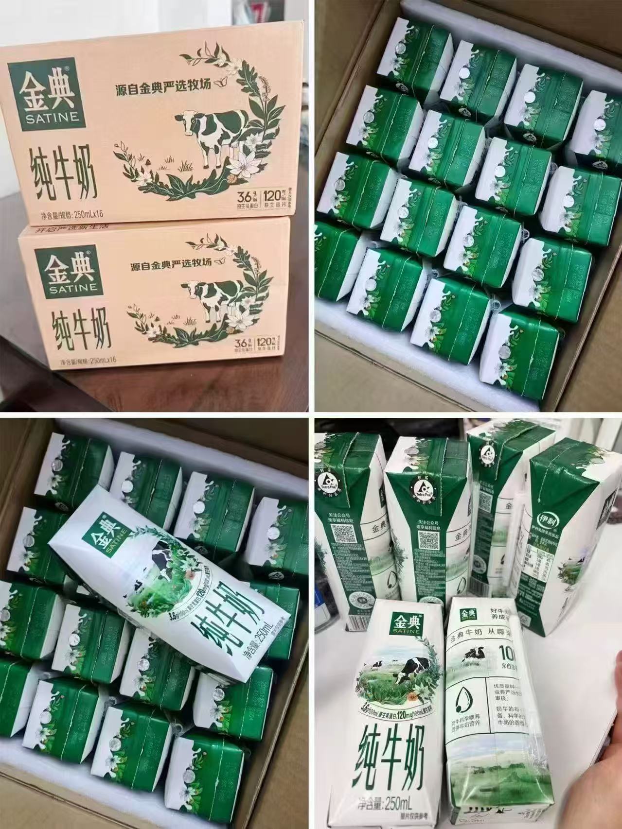 金典纯牛奶250ml*16盒2箱 32元 - 线报酷