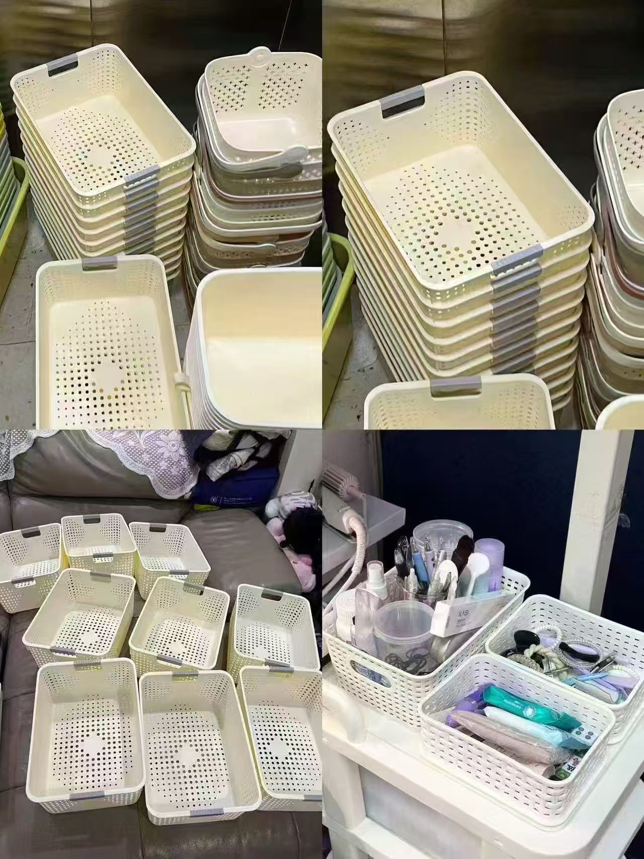 名创同款沥水篮洗菜篮便携收纳筐奶油色特大号2个装买一送一 5.9元 - 86线报