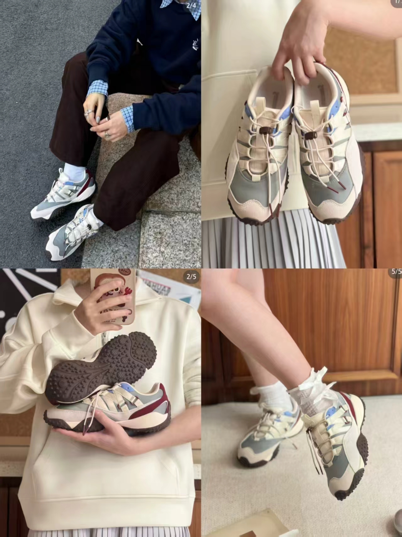 TATA他她芭蕾山迹女鞋登山鞋子户外山野运动鞋徒步老爹鞋CVW01CM6 180元 - 86线报