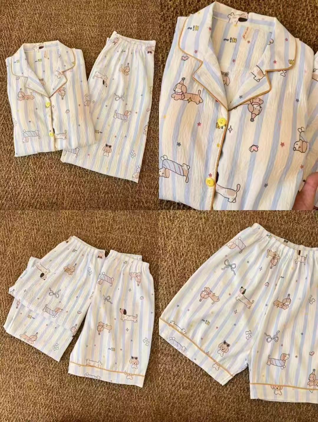 宫蝶云朵棉家居服套装 39.5元，宫蝶卡通睡衣三件套 49.5元，宫蝶碎花家居服三件套 49.5元 - 86线报