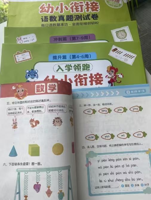 洪恩幼小衔接习册1200题练习册3本加10套测试卷 34.9元 - 折送网